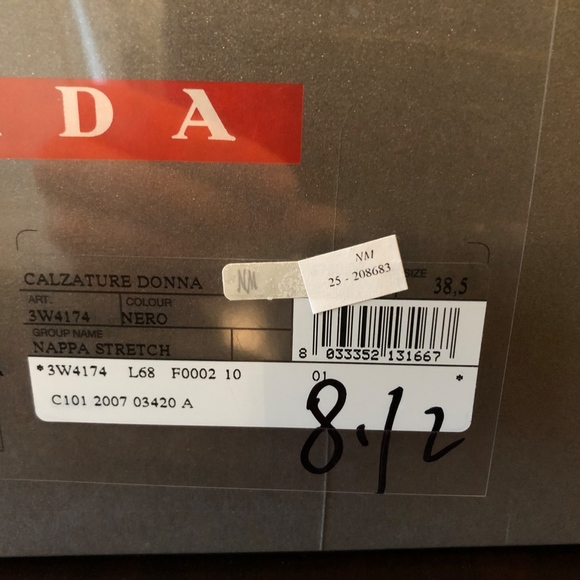 Prada Calzature Donna Nappa Stretch Boots-size 8.5 - Picture 3 of 5